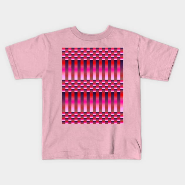 Love and Hate (Checkers and Stripes) Kids T-Shirt by Aqua Juan